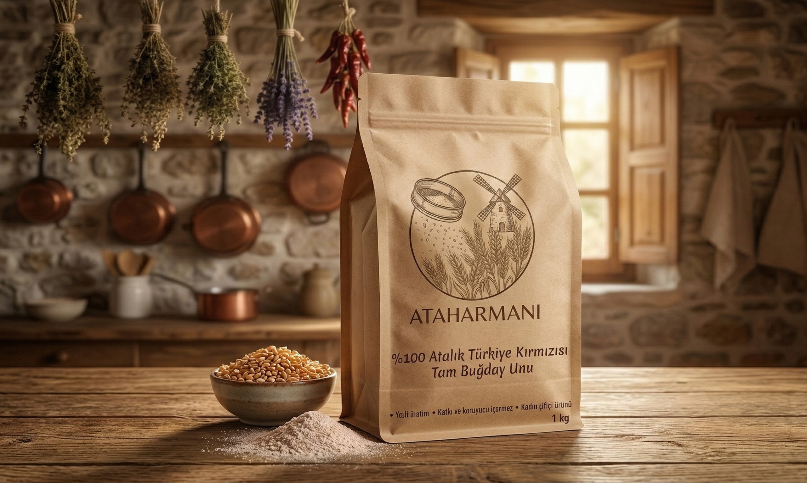 ATA BUĞDAY SERİSİ – Türkiye Kırmızısı %100 Tam Buğday Unu